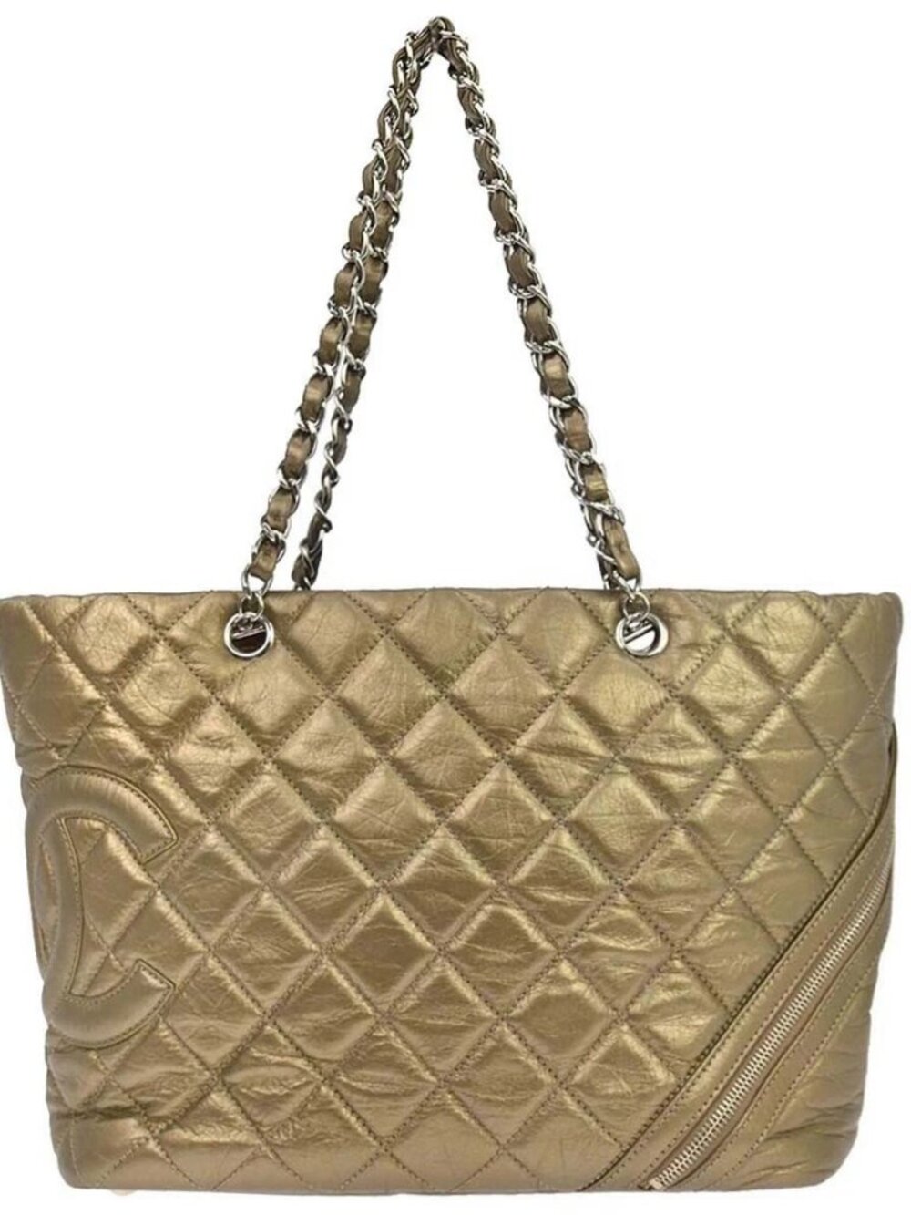 Chanel Gold Calfskin Cambon